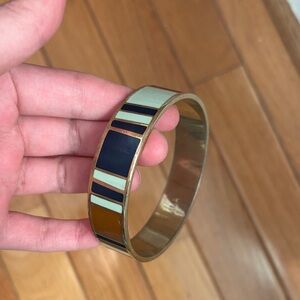 MET Museum Navy and Brown Bangle Bracelet